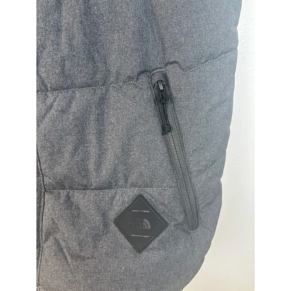 The North Face Mens‎ Small Patricks Point Vest Puffer Grey Insulated Snap Front